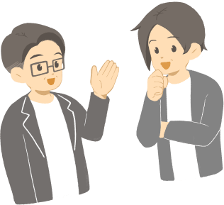 悩んでいる経営者に丁寧にアドバイスする中嶋税理士のイラスト