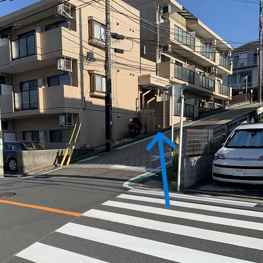 横断歩道から見える景色