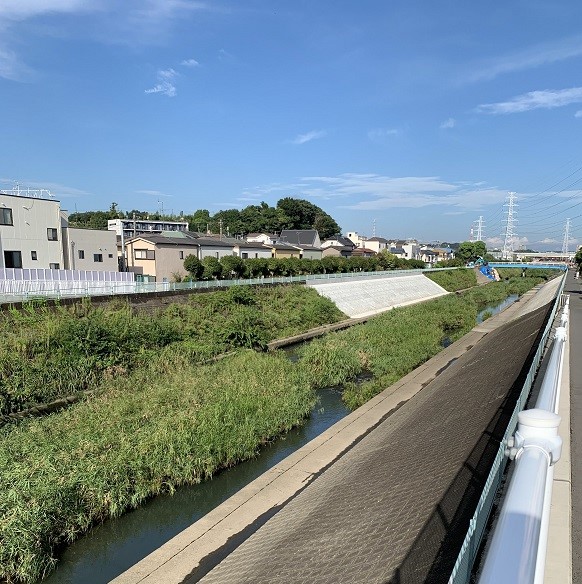 高田駅近くの早渕川